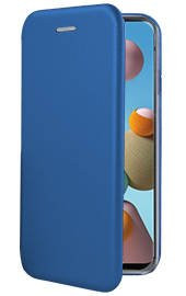 Кожени калъфи Кожени калъфи за Samsung  Луксозен кожен калъф тефтер ултра тънък Wallet FLEXI и стойка за Samsung Galaxy A21s A217F син  